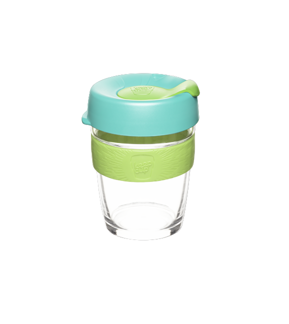 Brew Glass Coffee Cup Med. Nashi/Mint/Green 340ml/12oz - KeepCup