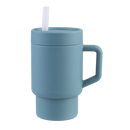 Melii Luxe Silicone Tumbler With Straw 290ml - Blue - 290ml