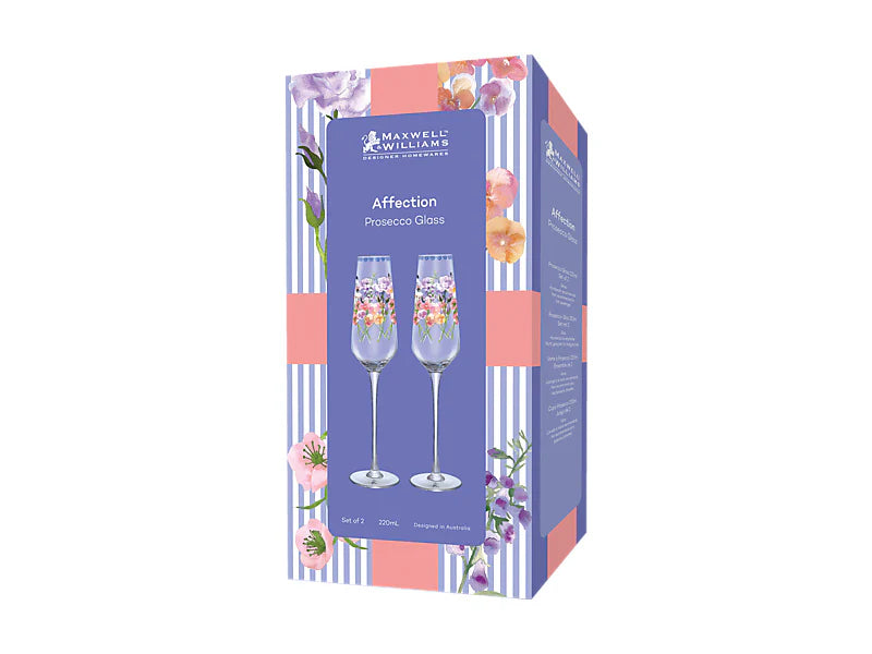Maxwell & Williams Affection Prosecco Glass Set of 2 Blue - 220ml