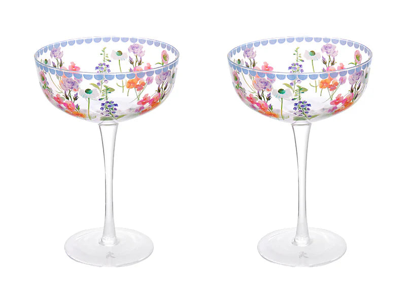 Maxwell & Williams Affection Coupe Glass Set of 2 Blue - 300ml