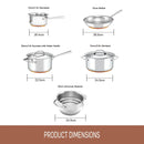 Essteele Per Vita 5 Piece Cookware Set (Made In Italy)
