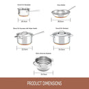 Essteele Per Vita 5 Piece Cookware Set (Made In Italy)