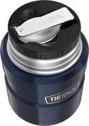 Thermos 470ml Stainless King Vacuum Food Flask/Jar with Spoon - Midnight Blue