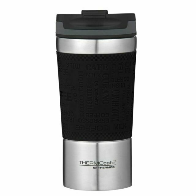 Thermos 350ml Thermocafe Stainless Steel VacuumTravel Cup - Black