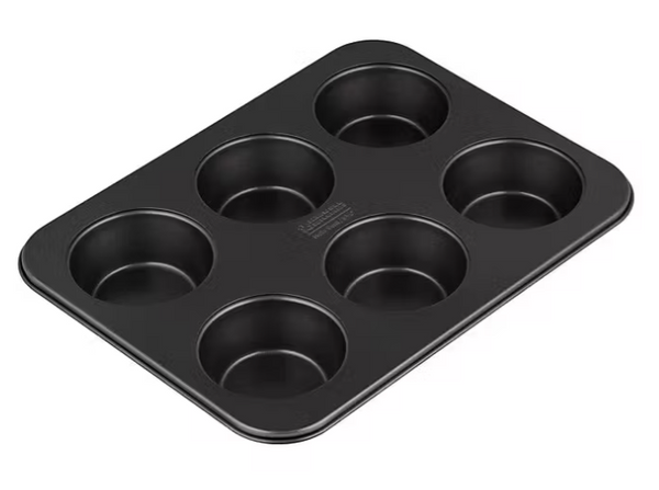 Maxwell & Williams BakerMaker Non-Stick 6 Cup Large Muffin Pan- Black