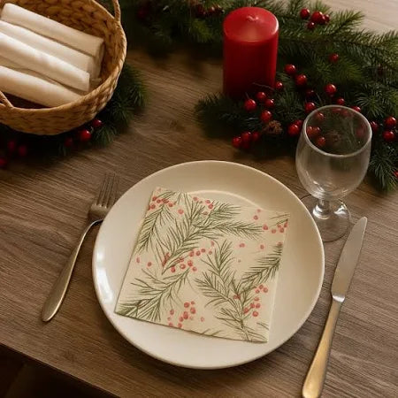 Paw Napkins - Pack of 20 - We Care Holly - 33x33cm