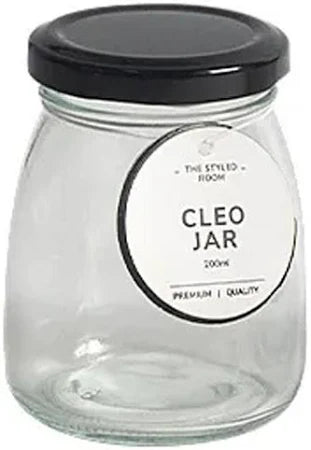 Glass Co. Cleo Glass Jar - 100ml - Black
