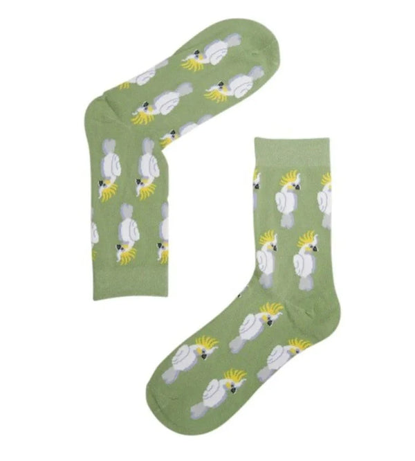 Cockatoo Sole Mates Socks - Green