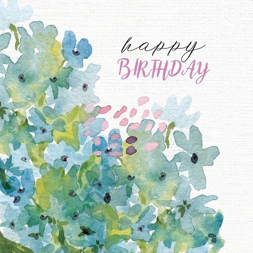 Happy Birthday - Mint - Mini Gift Card - 8.5x8.5cm