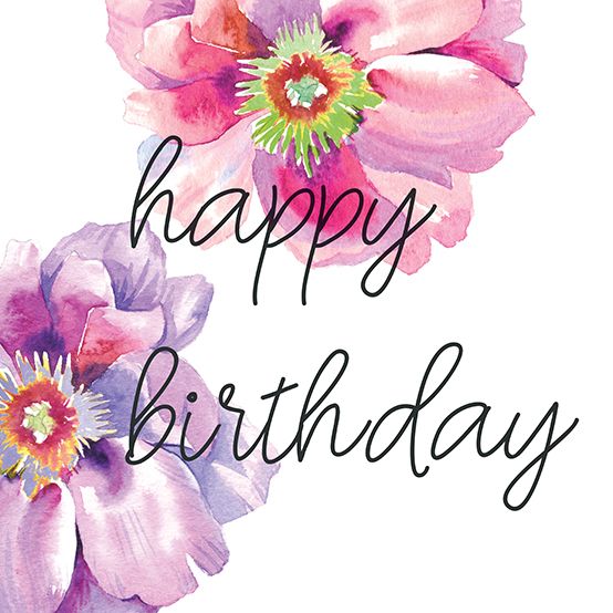 Happy Birthday - Blooms - Mini Gift Card - 8.5x8.5cm