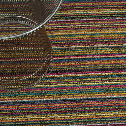 Chilewich Shag Indoor/Outdoor Mat - Skinny Stripe - Bright Multi - 46x71cm