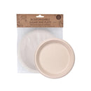 Eco Basics 10pc Biodegradable Sugarcane Plates - 17cm