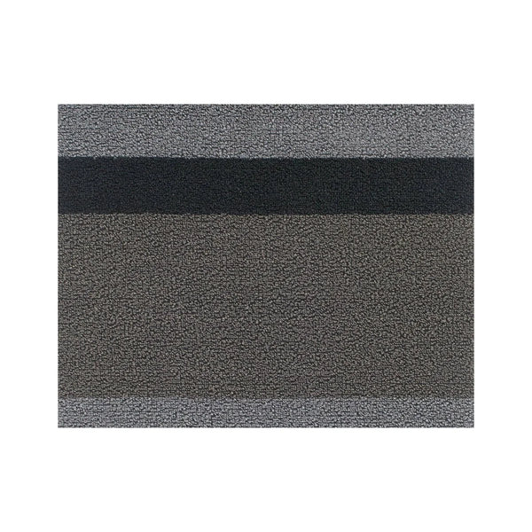 Chilewich Shag Indoor/Outdoor Mat - Bold Stripe - Silver/Black - 46x71cm