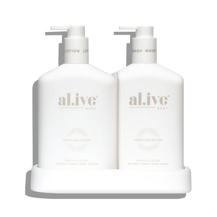 al.ive Body Wash & Lotion Duo in Mango & Lychee (Made in Australia)