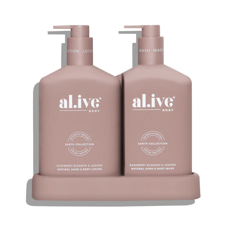 al.ive Body Wash & Lotion Duo in Raspberry Blossom & Juniper (Made in Australia)