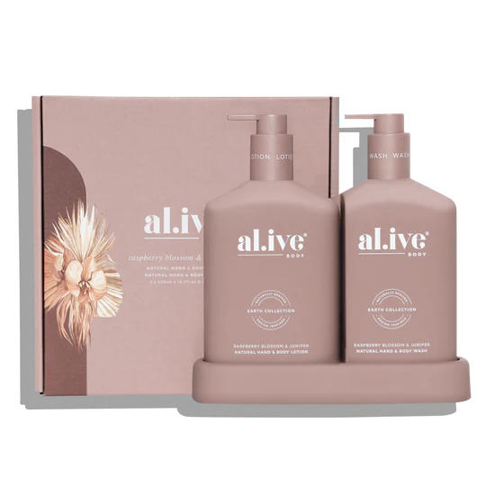 al.ive Body Wash & Lotion Duo in Raspberry Blossom & Juniper (Made in Australia)