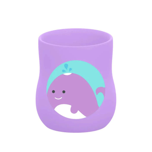 Marcus & Marcus Silicone Baby Training Cup - Willo The Whale - Lilac