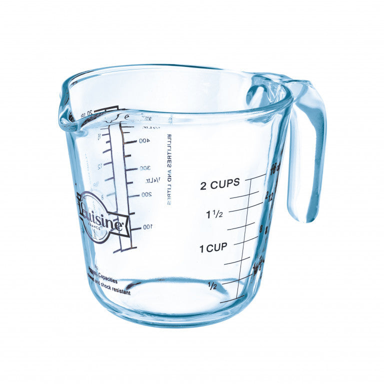 O'Cuisine Borosilicate Measuring Jug 0.5Lt/2 Cups (Made in France)