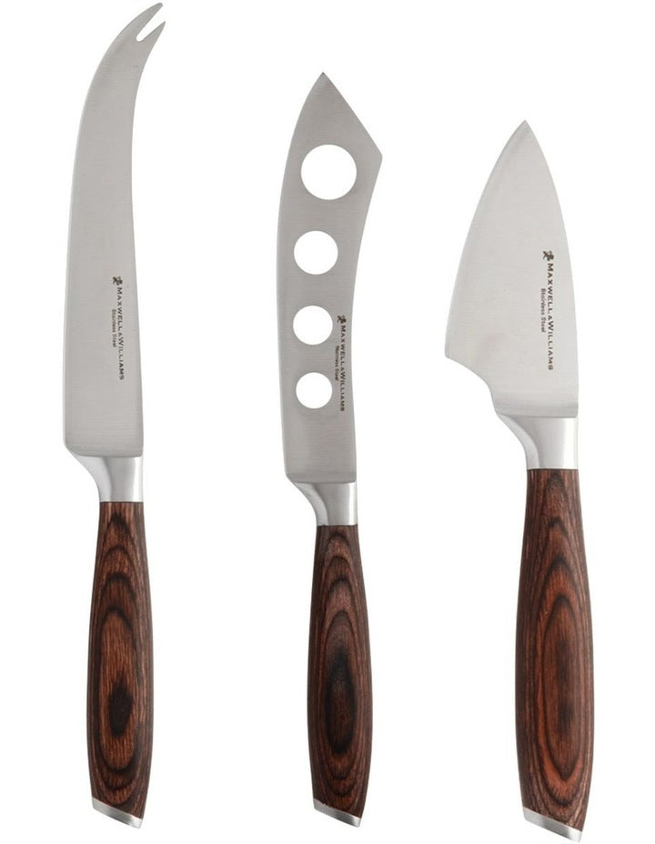Maxwell & Williams Stanton Cheese Knife Set 3pc - Wood