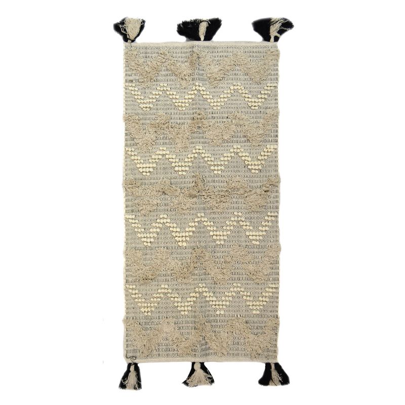 ZigZag Knot Rug With Tassels - 70x140cm