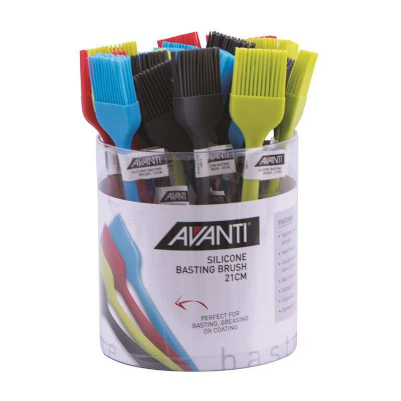 Avanti Silicone Small Basting Brush - 21cm - Charcoal