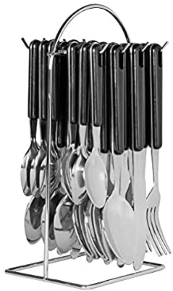Avanti 24pc Hanging Cutlery Set - Black