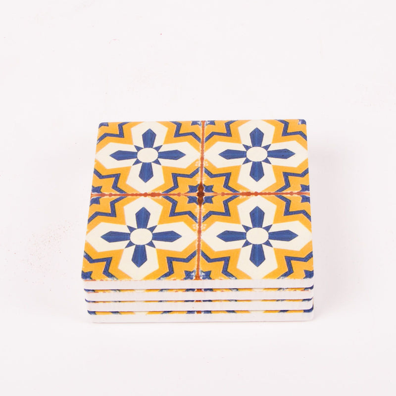 Ceramic Coasters Square 10x10cm - Pack of 4