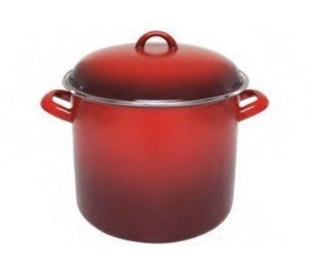 Chasseur Enamel Stock Pot 24x20cm/8.2lt Red