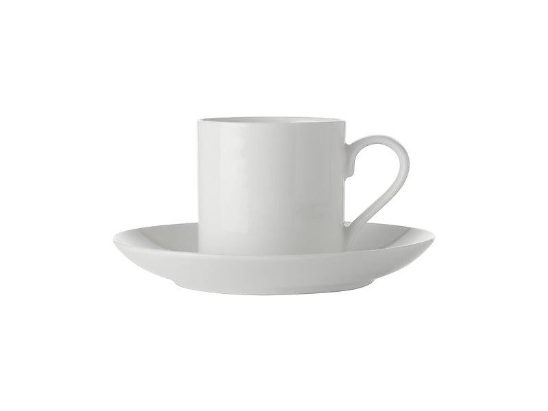 Maxwell & Williams White Basics Straight Demi Cup & Saucer 100ml