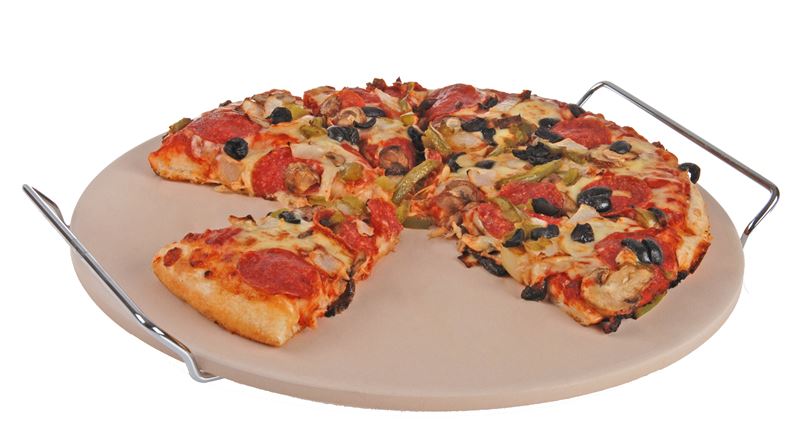 Al Dente Ceramic Pizza Stone With Rack 33cm