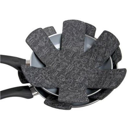 Appetito Pot & Pan Protectors Set of 2 - Charcoal Grey
