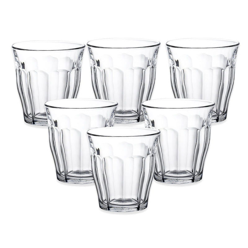 Duralex Picardie Clear Tumblers - Flared - 220ml - Set of 6 (Made in France)