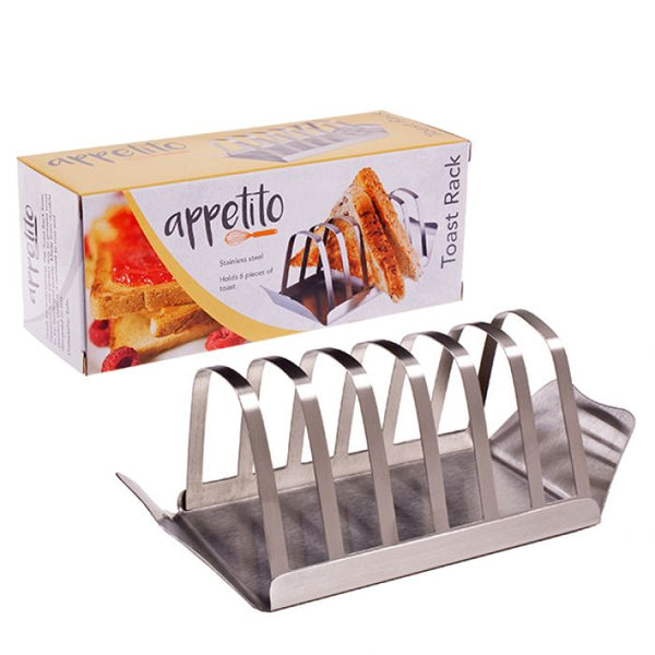 Appetito Toast Rack With Tray Stainless Steel
