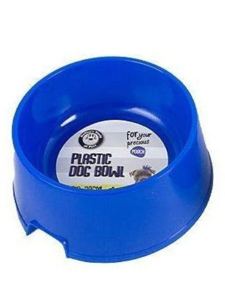 Dog Bowl Plastic - 20x9cm - Blue