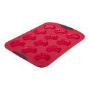 Daily Bake Silicone 12 Cup Mini Quiche Pan 36.5x25.5x2.8cm Red