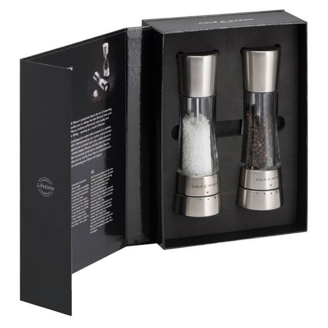 Cole & Mason Derwent Stainless Steel Salt & Pepper Grinder Gift Set