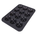 Daily Bake Silicone 12 Cup Mini Doughnut Pan Charcoal - 32.5x24.5x3