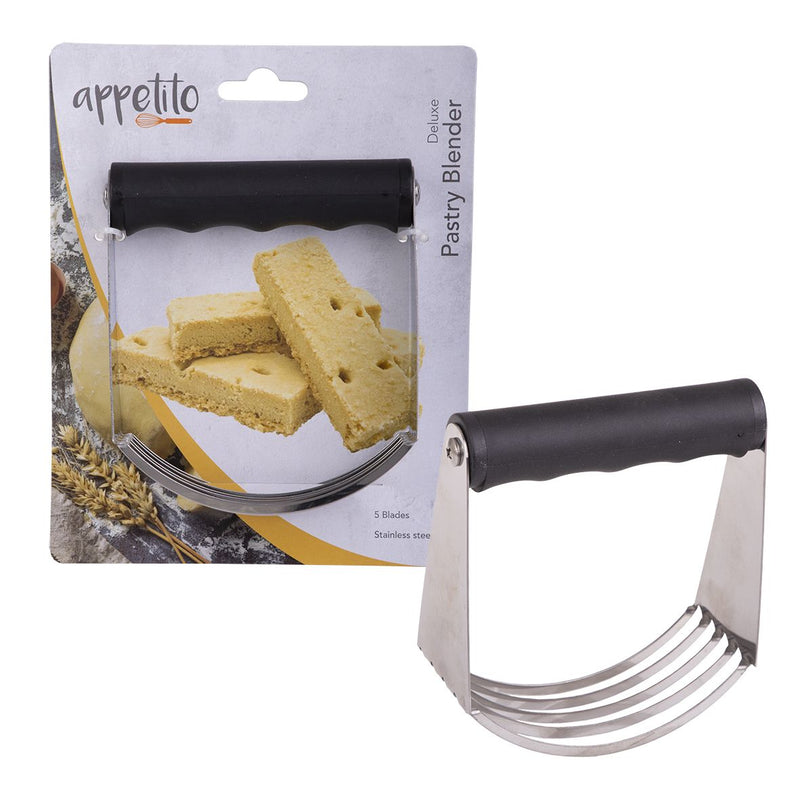 Appetito Stainless Steel Deluxe Pastry Blender With Soft Grip