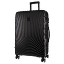Pierre Cardin Hard Shell 4 Wheel Suitcase - Cabin - Black - With Hidden Compartment