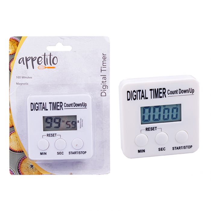 Appetito Digital Timer - 100 Minutes - White