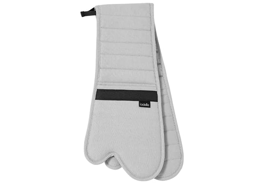 Ladelle Professional Series lll Plain Grey Double Oven Mitt - 20x94cm