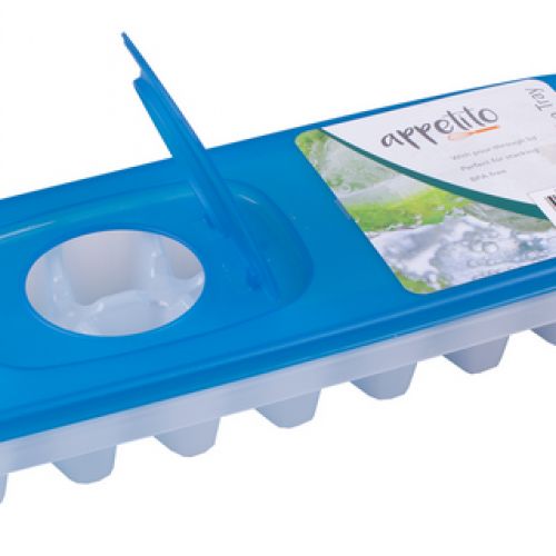 Appetito Ice Cube Tray/Pour Through Lid - Blue