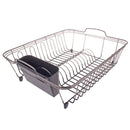 Dish Rack With Removable Cutlery Drainer - Black Nickel/PVC 45.5x36x16.5cm - D.Line