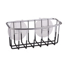 Sponge Caddy Chrome With Suction Cups - Black - D.LIne
