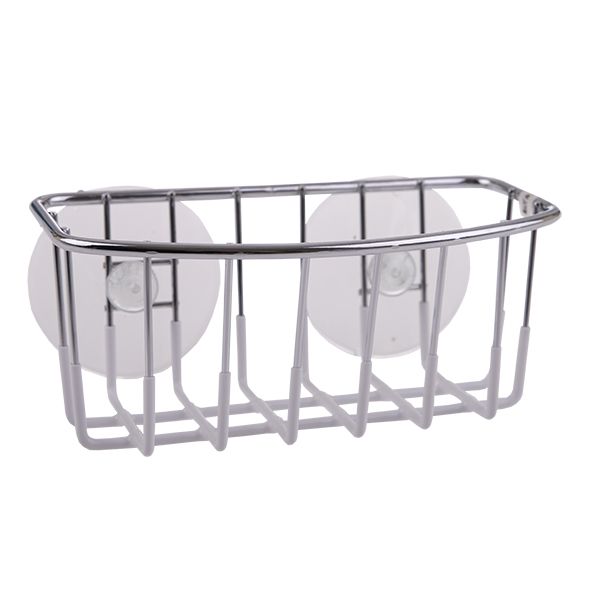 Sponge Caddy Chrome With Suction Cups - White - D.Line