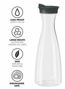 Oggi Juice Carafe With Flip Open Lid - Black - 1.6Lt