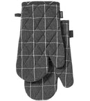 Ladelle Eco Recycled 2pk Oven Mitts 18x33cm - Charcoal