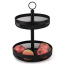 Classica Nero Mesh 2 Tier Basket - Black 30x44cm
