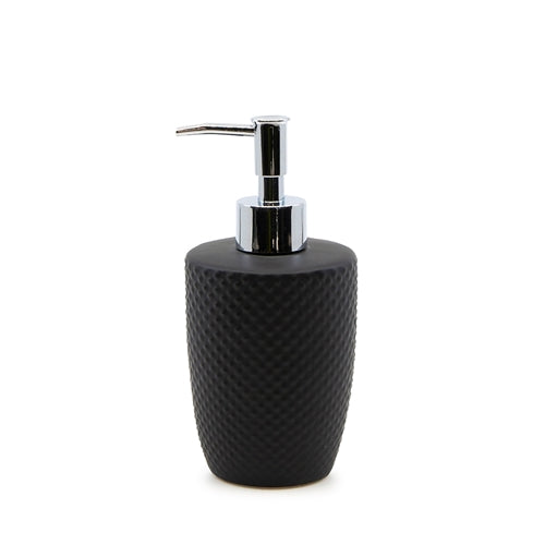 S&P Emboss Black Soap Dispenser - 8x18cm