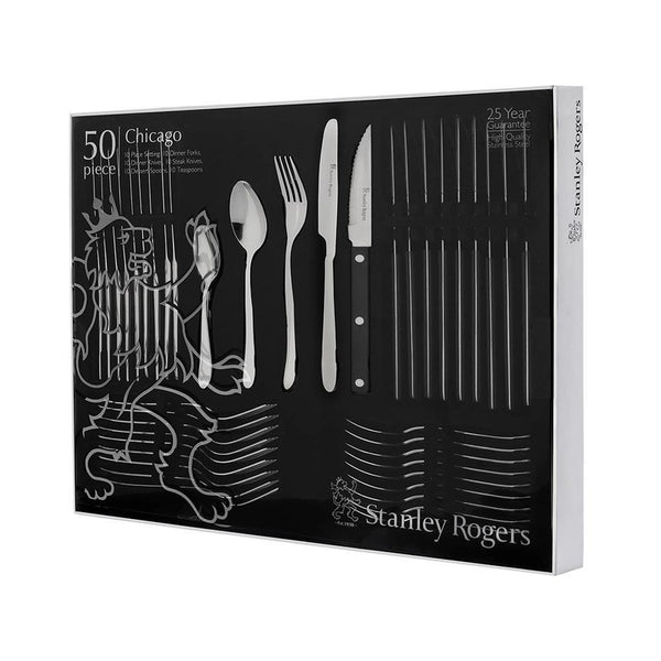 Stanley Rogers Chicago Cutlery Set Including Steak Knives - 50pc